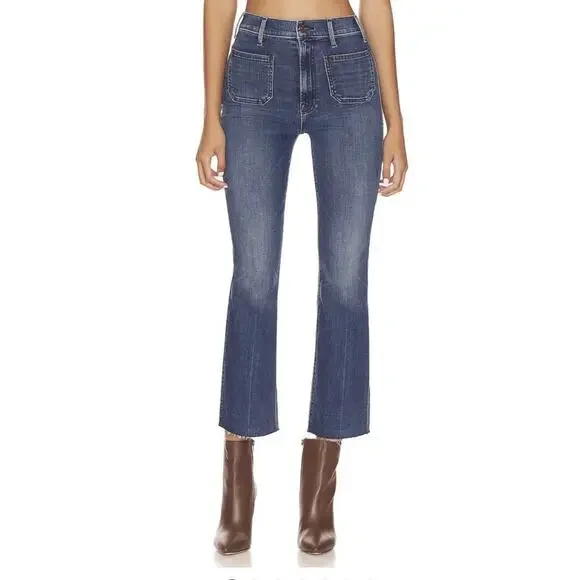 Mother The Hustler Patch Pocket Ankle Fray Jeans Sz 27 - Picture 2 of 12